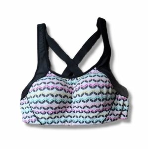 VSX black white multicolored the standout sports bra